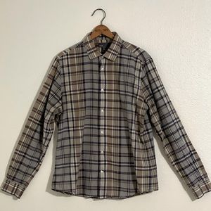 Vince - Long Sleeve Button Up - Plaid - 100% Cotton - Size Large